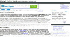 Desktop Screenshot of lifestylefashionbrand.com